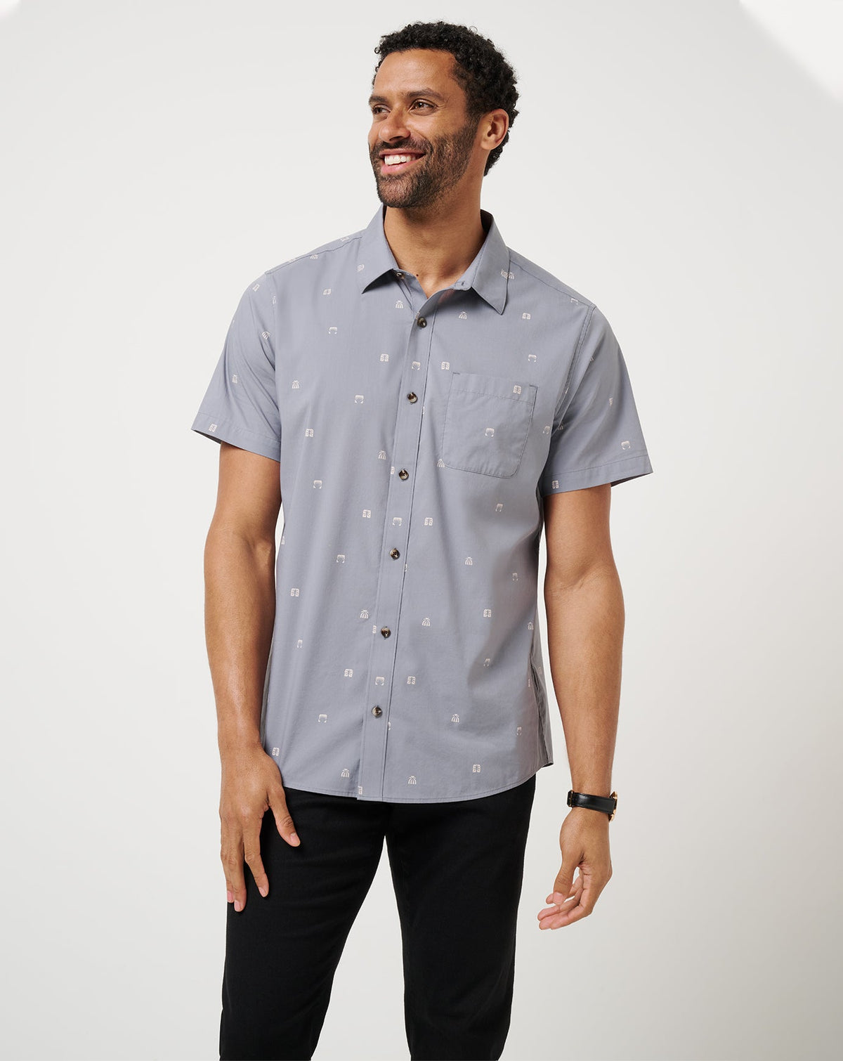 Quiet Shade Travis Mathew French Riviera Button-Up