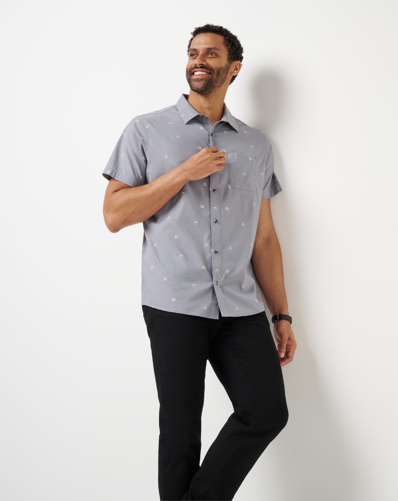 Quiet Shade Travis Mathew French Riviera Button-Up