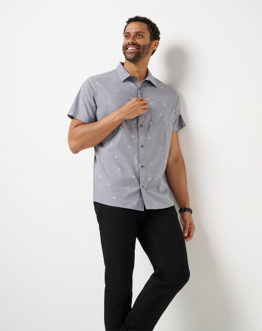 Quiet Shade Travis Mathew French Riviera Button-Up
