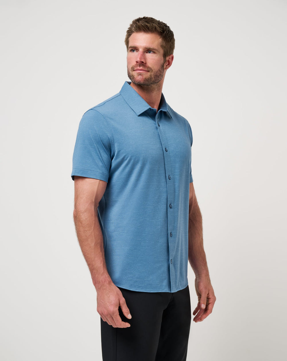 Copen Blue Travis Mathew The Heater Button-Up
