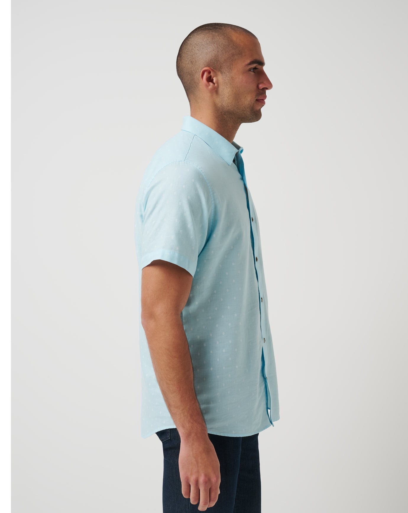 Cory Blue Travis Mathew Early Check In Button-Up
