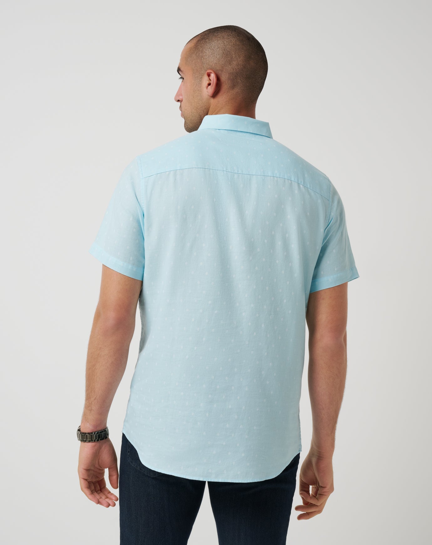 Cory Blue Travis Mathew Early Check In Button-Up