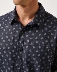 Heather Black Travis Mathew Techwoven Grey Wind Button-Up