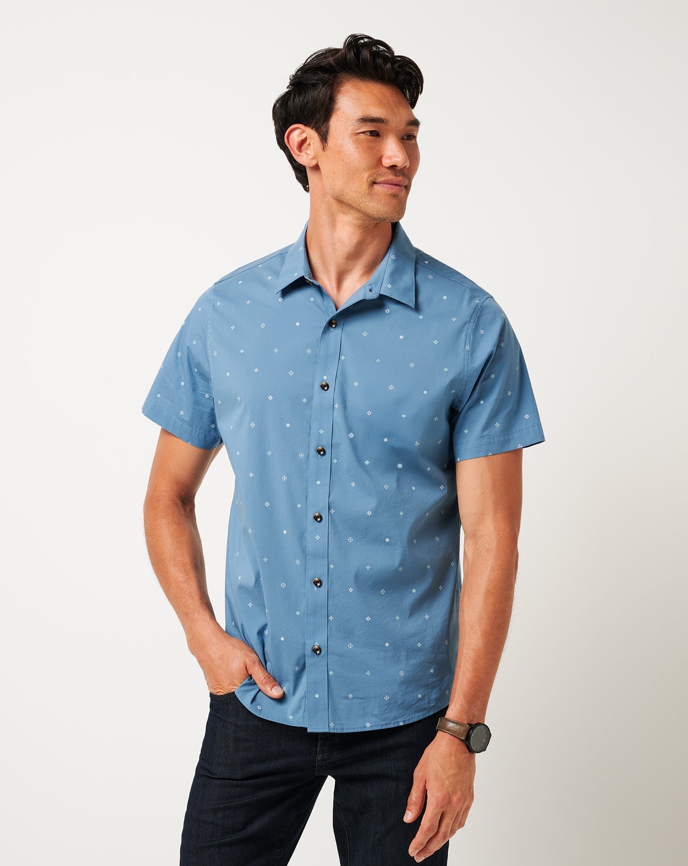 Captains Blue Travis Mathew Per Aspera Button-Up