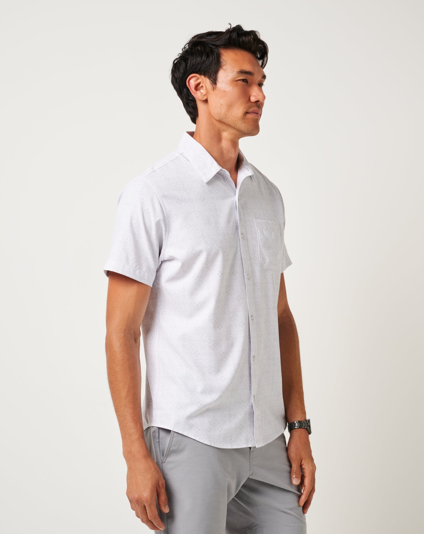 White Travis Mathew Techwoven Acropolis Button-Up