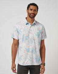 White Travis Mathew Techwoven Board Battle Button-Up