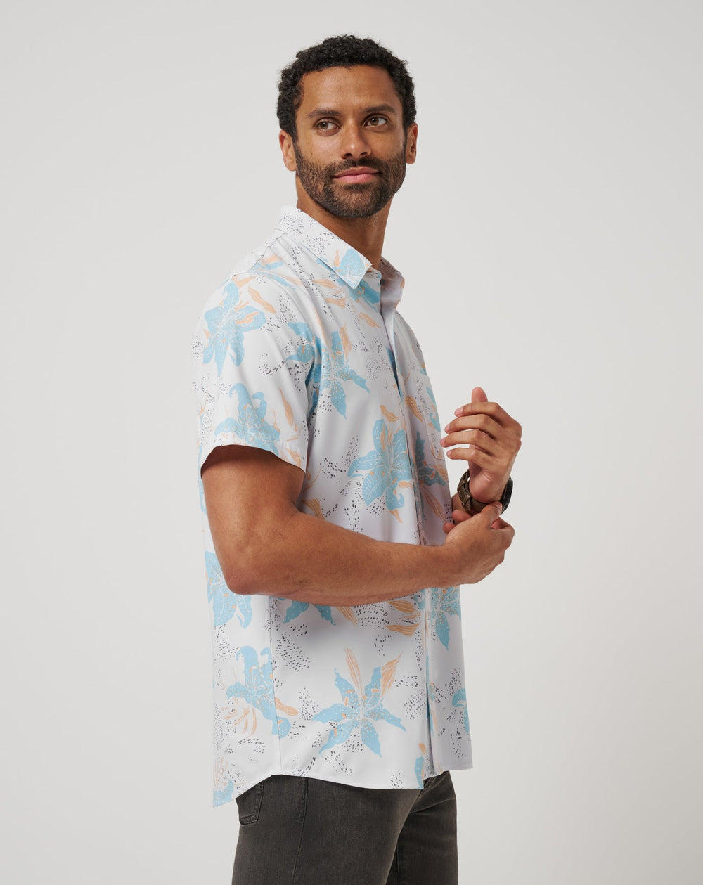 White Travis Mathew Techwoven Board Battle Button-Up