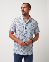 White Travis Mathew Knit Flourish Button-Up