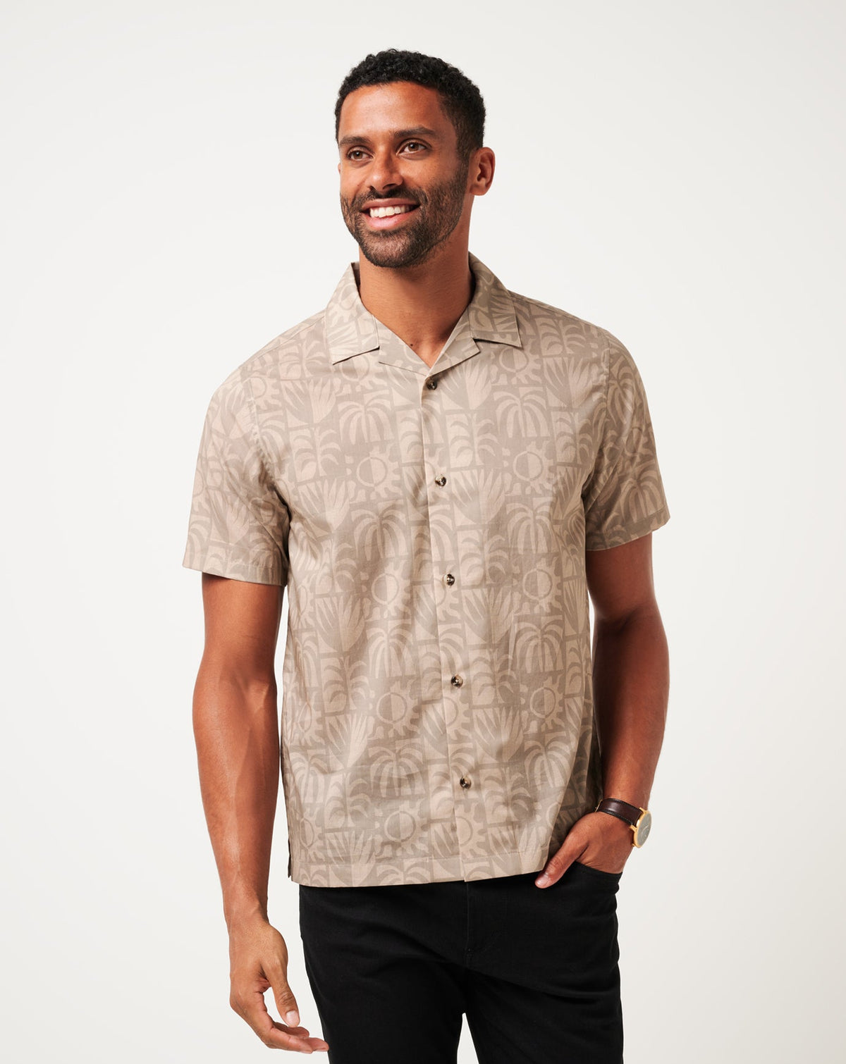 Italian Sand Travis Mathew Desert Sun Button-Up
