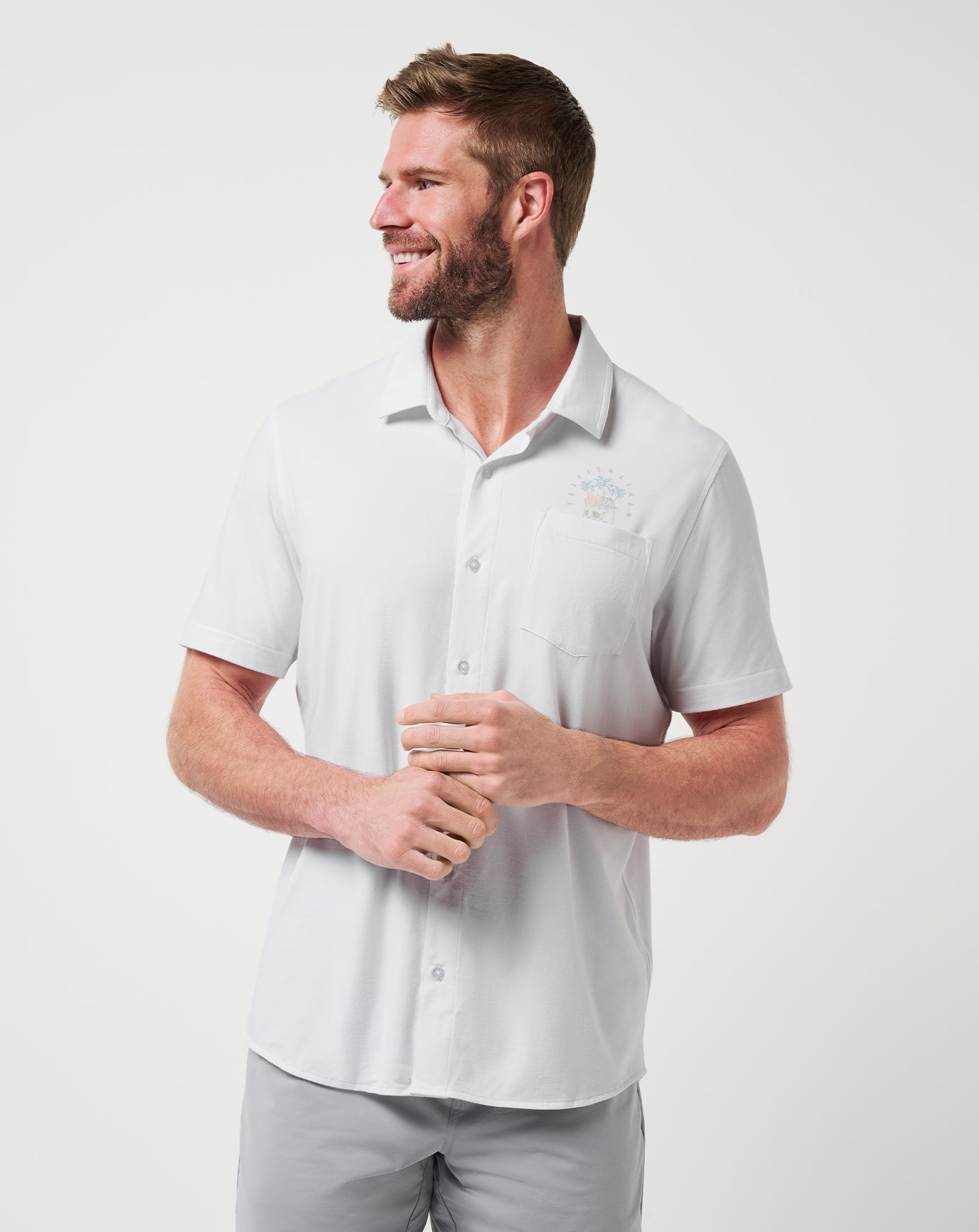 White Travis Mathew Poolside Pitcher Button-Up