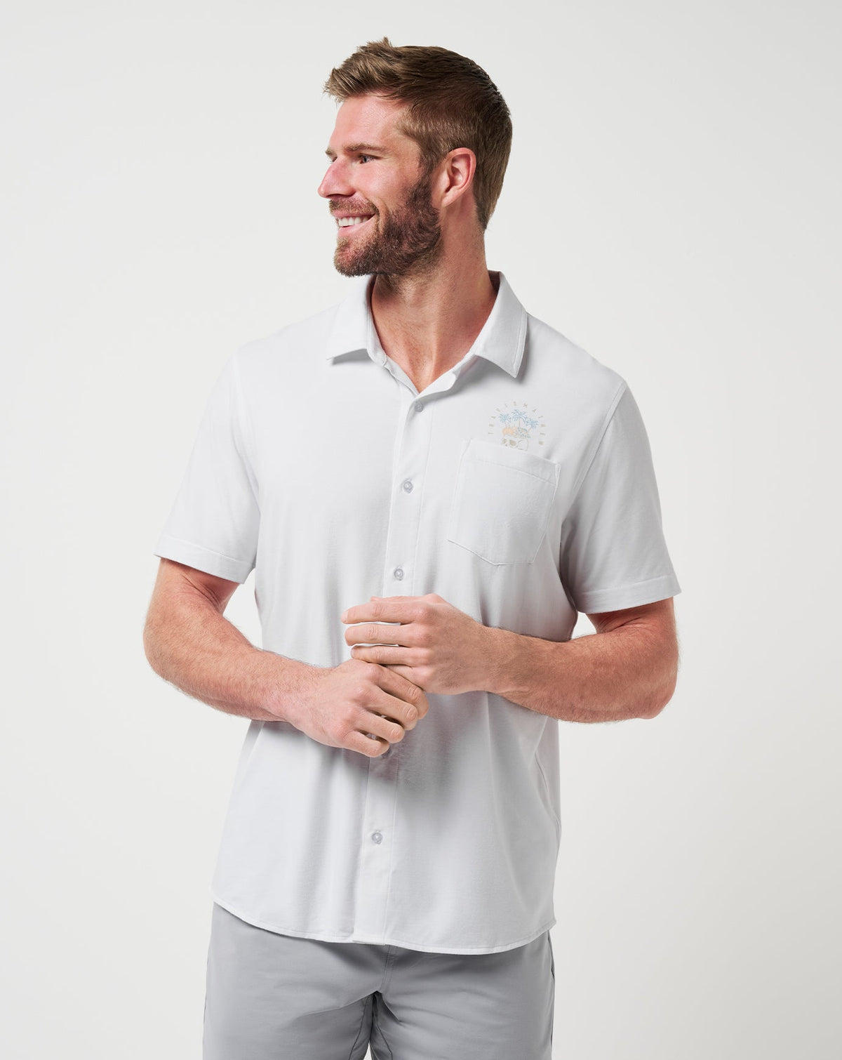 White Travis Mathew Poolside Pitcher Button-Up