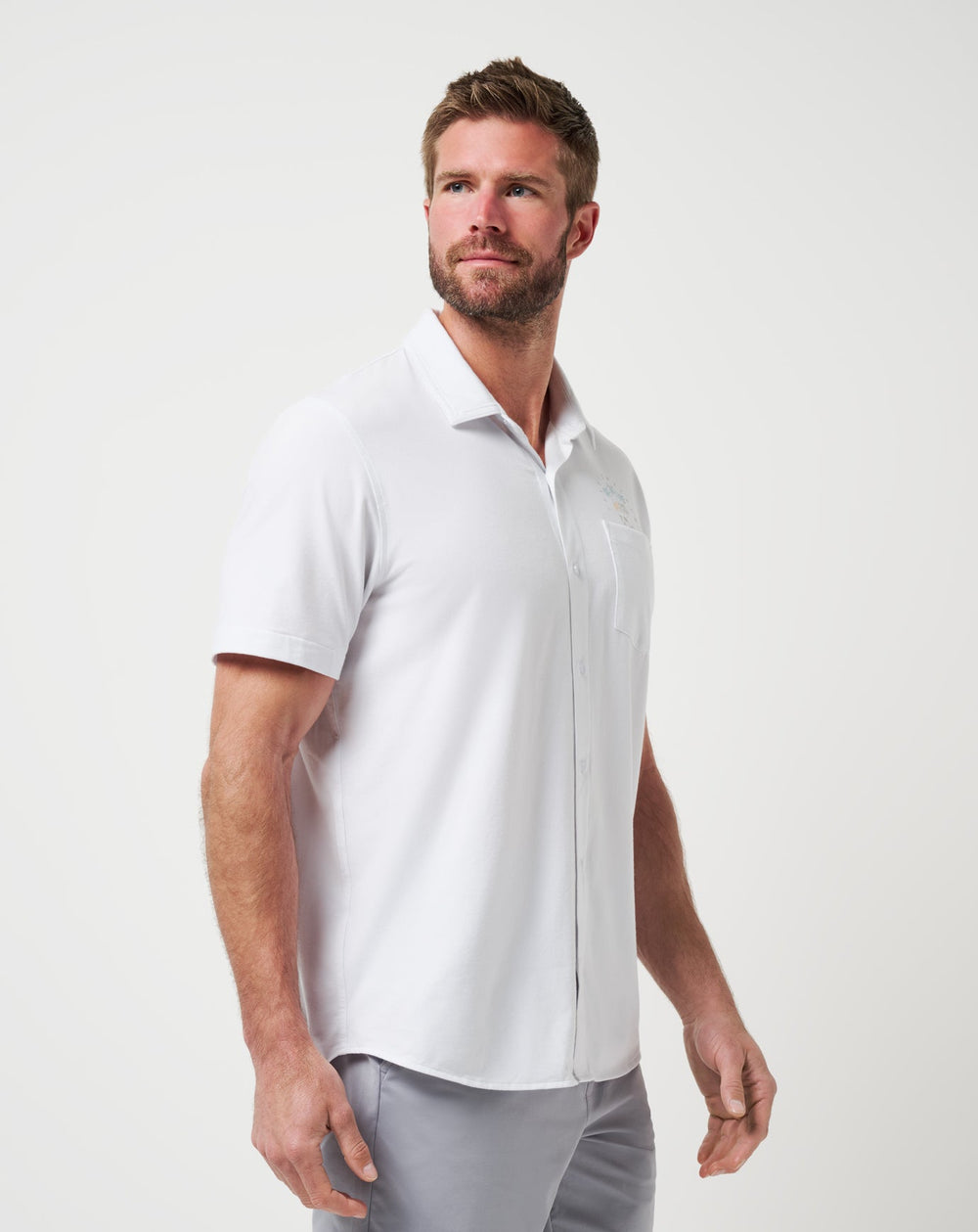 White Travis Mathew Poolside Pitcher Button-Up