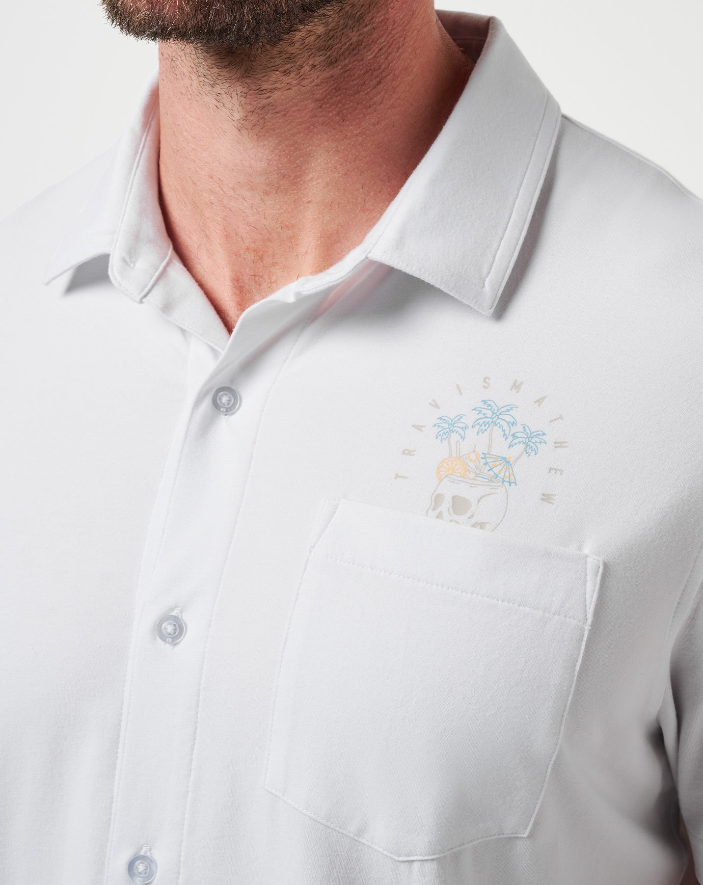White Travis Mathew Poolside Pitcher Button-Up