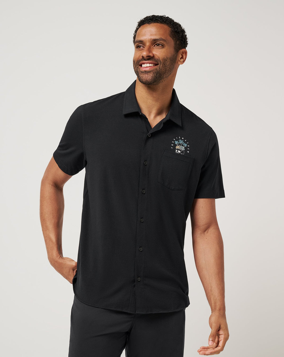 Black Travis Mathew Poolside Pitcher Button-Up