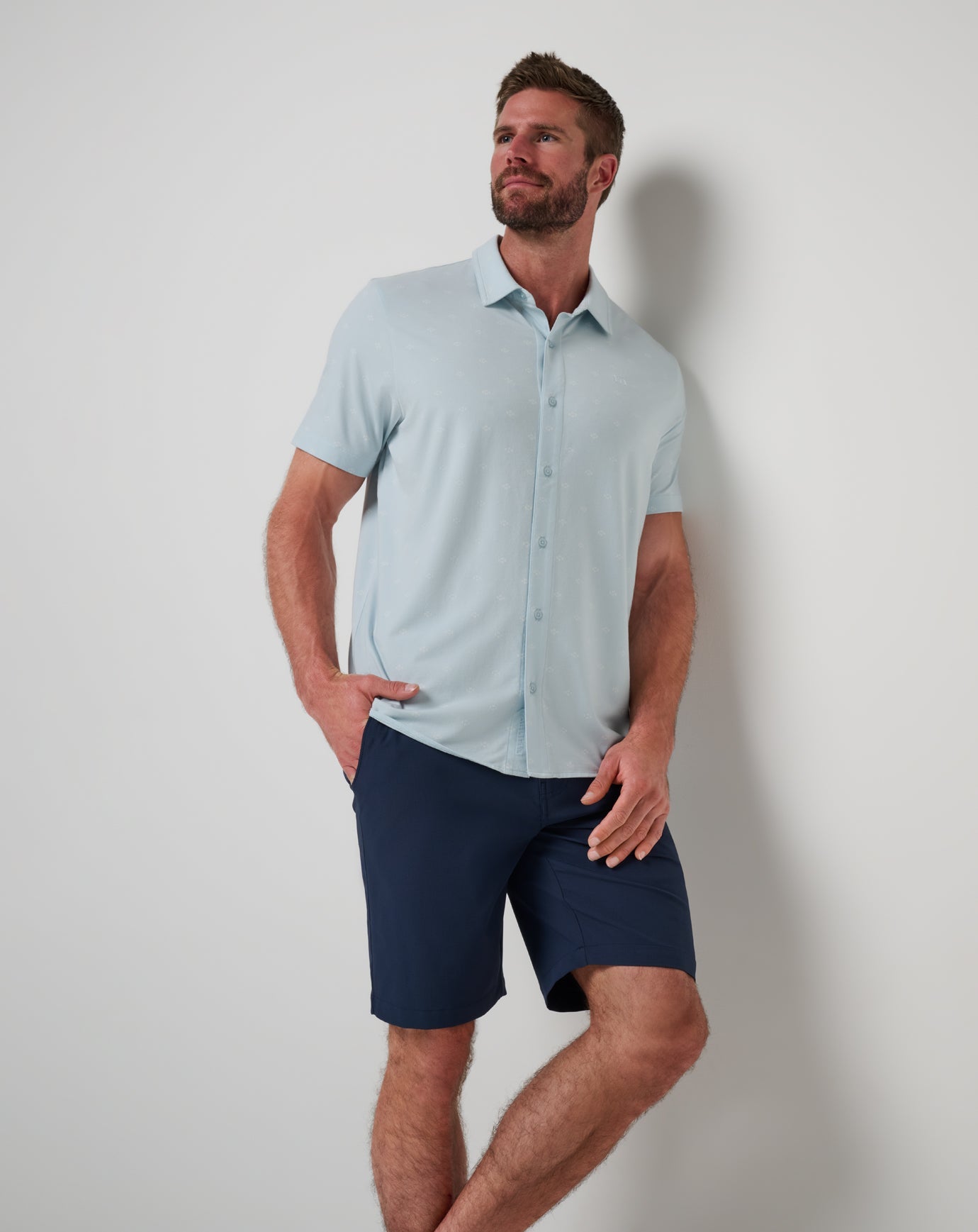 Azzurro Travis Mathew Shore Of It Button-Up