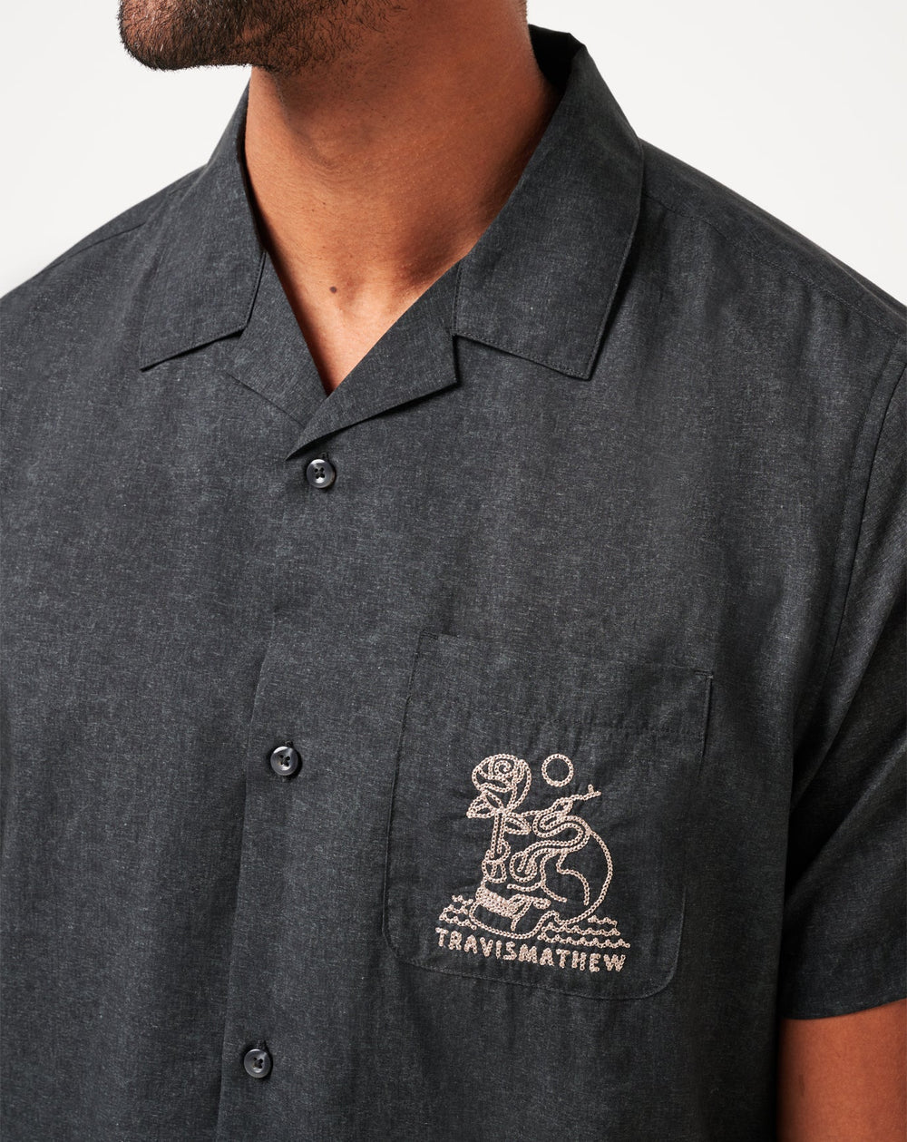Heather Black Travis Mathew Lost Cave Button-Up