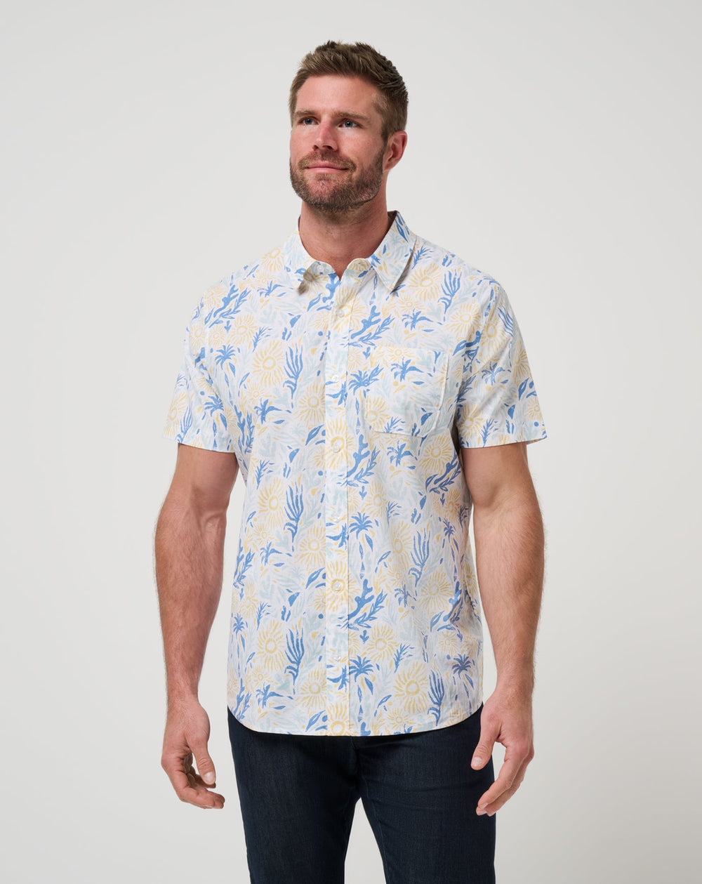 White Travis Mathew Souvenir City Button-Up