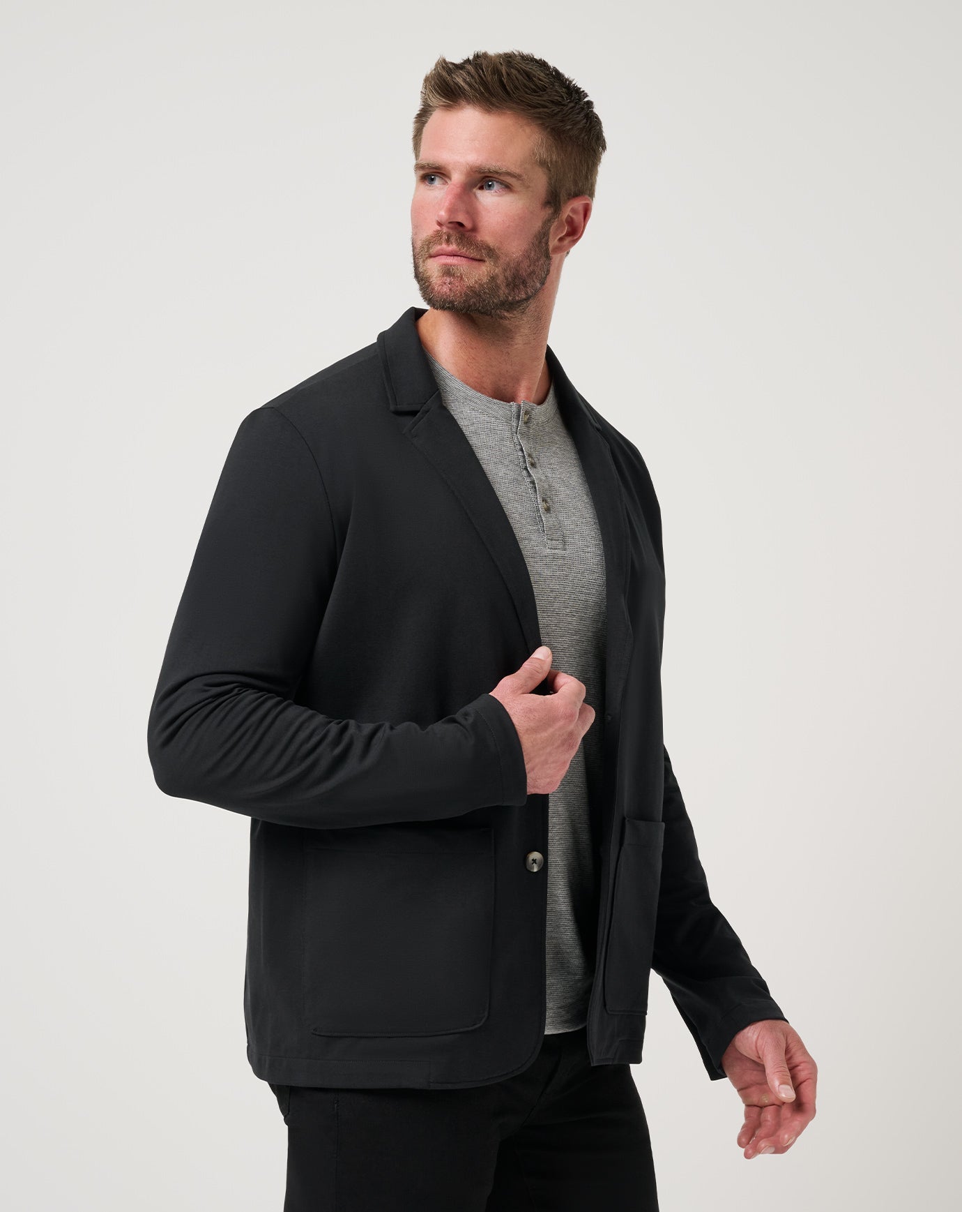 Black Travis Mathew Stretchknit Blazer