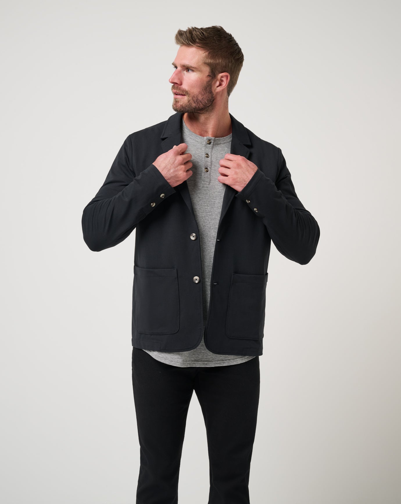 Black Travis Mathew Stretchknit Blazer