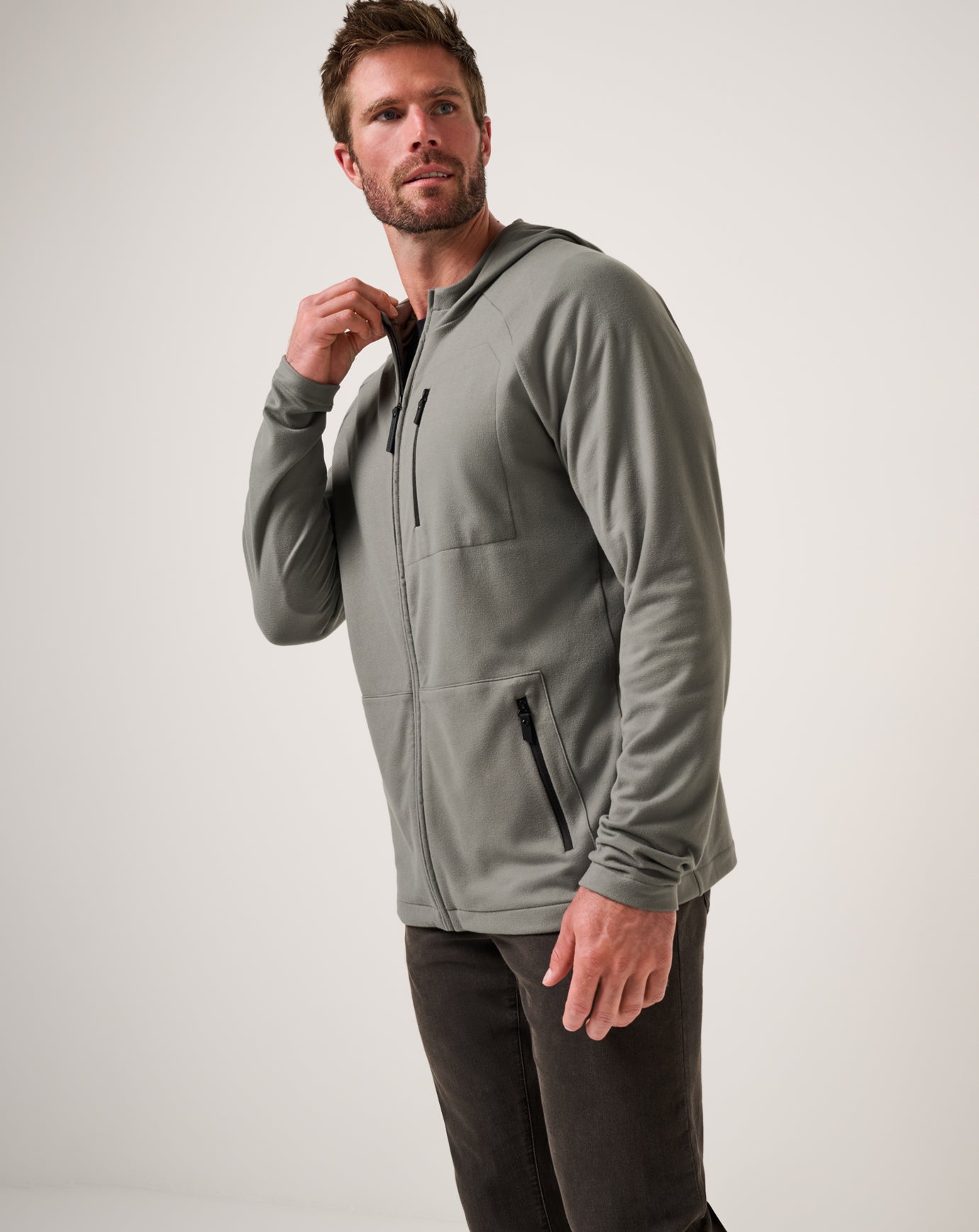 Dark Olive Travis Mathew Quest Polar Full Zip Jacket