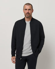 Black Travis Mathew Stretchknit Bomber Jacket