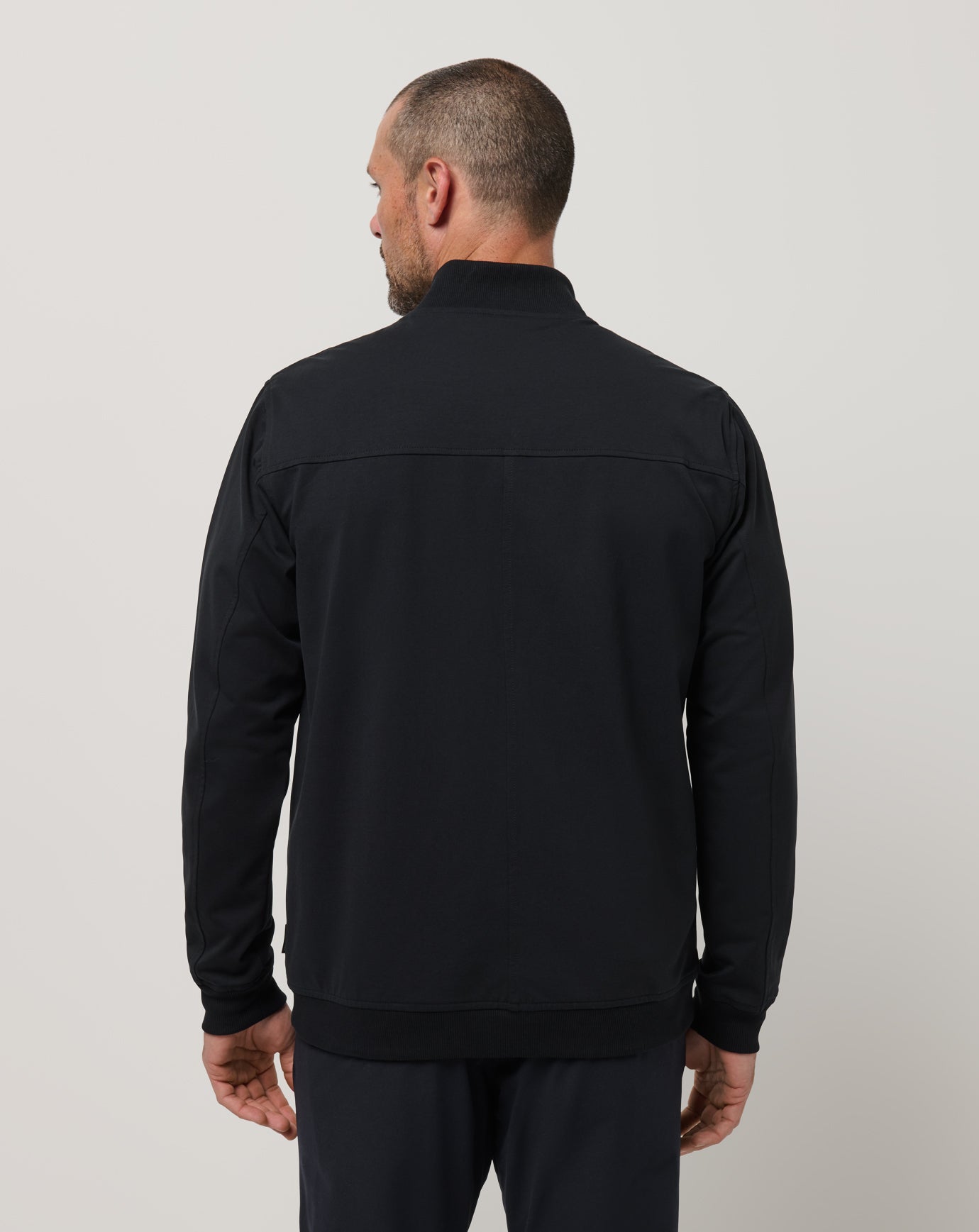Black Travis Mathew Stretchknit Bomber Jacket