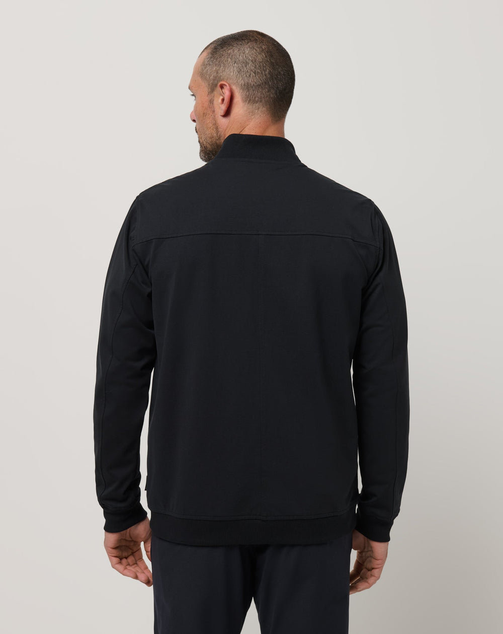 Black Travis Mathew Stretchknit Bomber Jacket