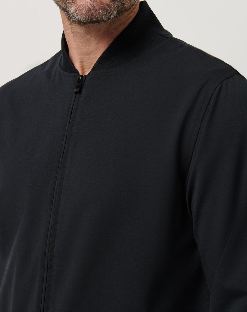 Black Travis Mathew Stretchknit Bomber Jacket