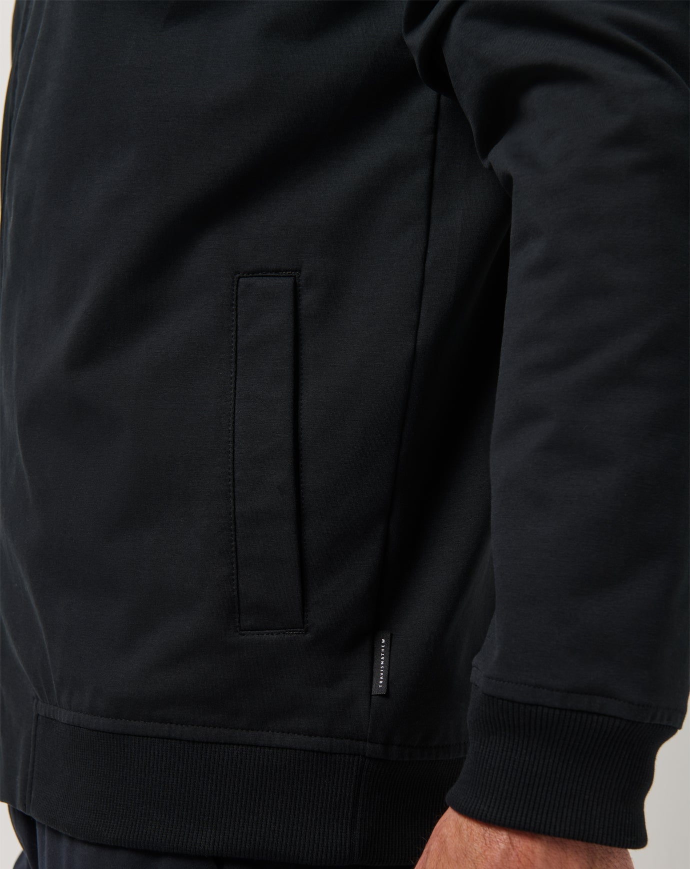 Black Travis Mathew Stretchknit Bomber Jacket