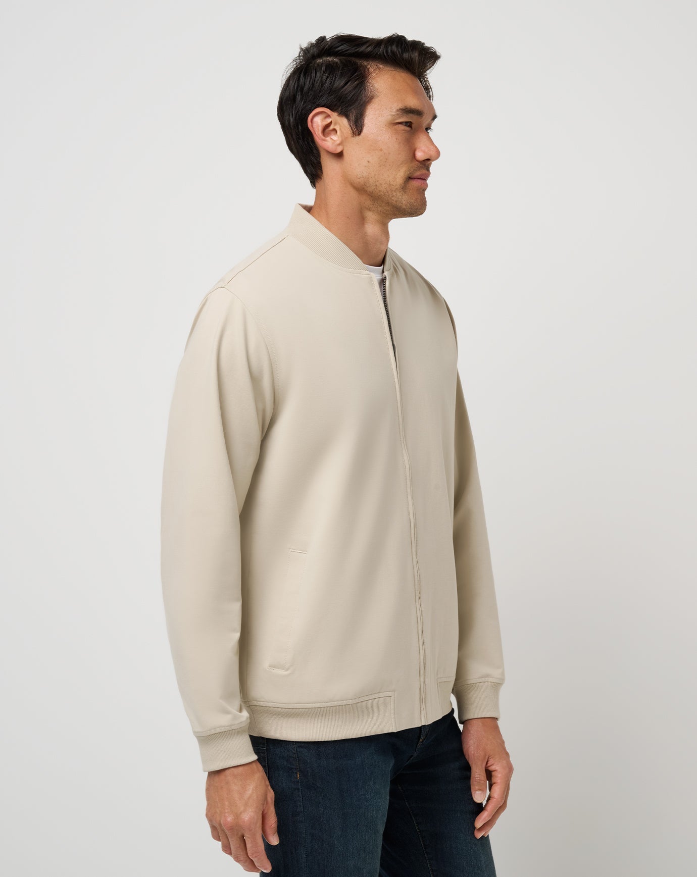 Italian Sand Travis Mathew Stretchknit Bomber Jacket
