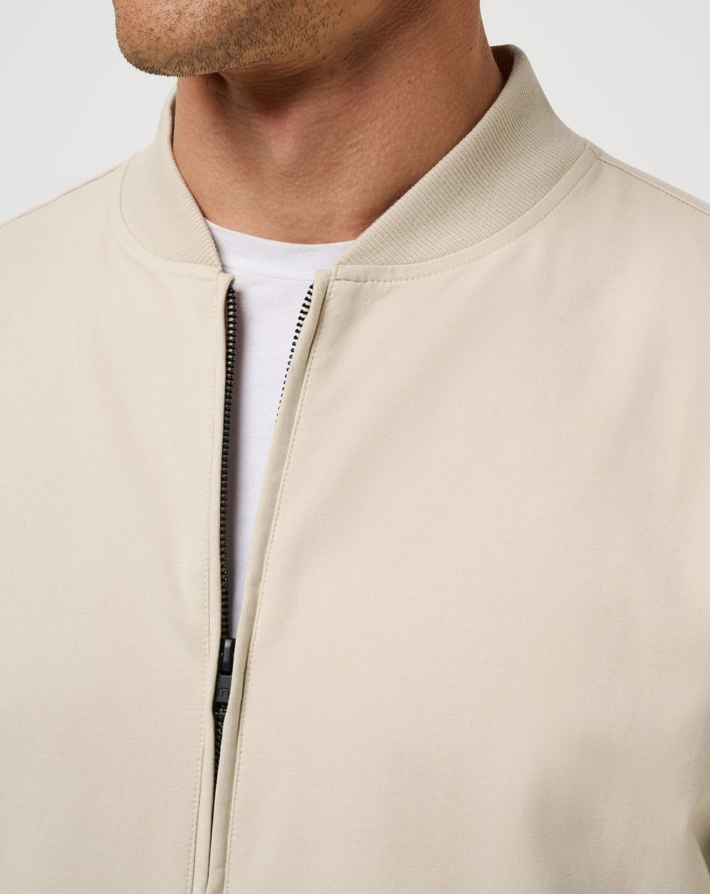 Italian Sand Travis Mathew Stretchknit Bomber Jacket