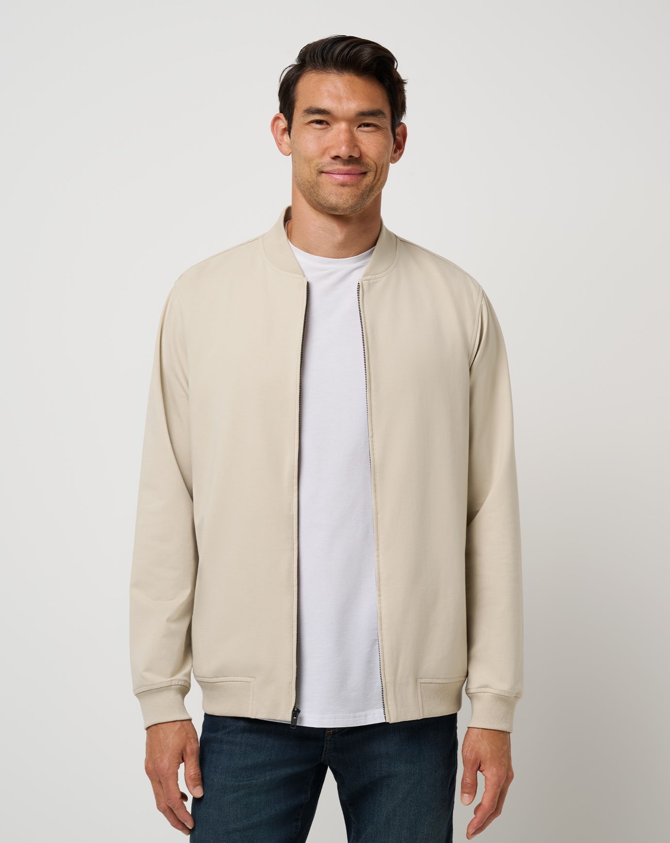 Italian Sand Travis Mathew Stretchknit Bomber Jacket