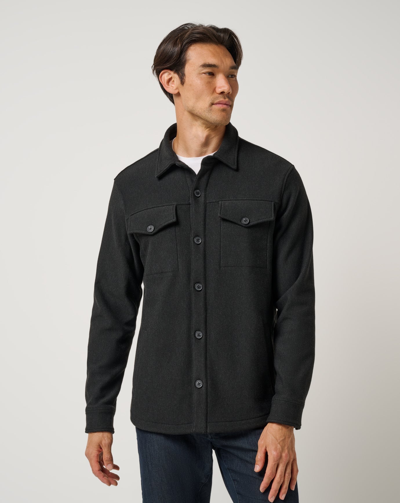 Black Travis Mathew Are We There Yet Shirt Jacket
