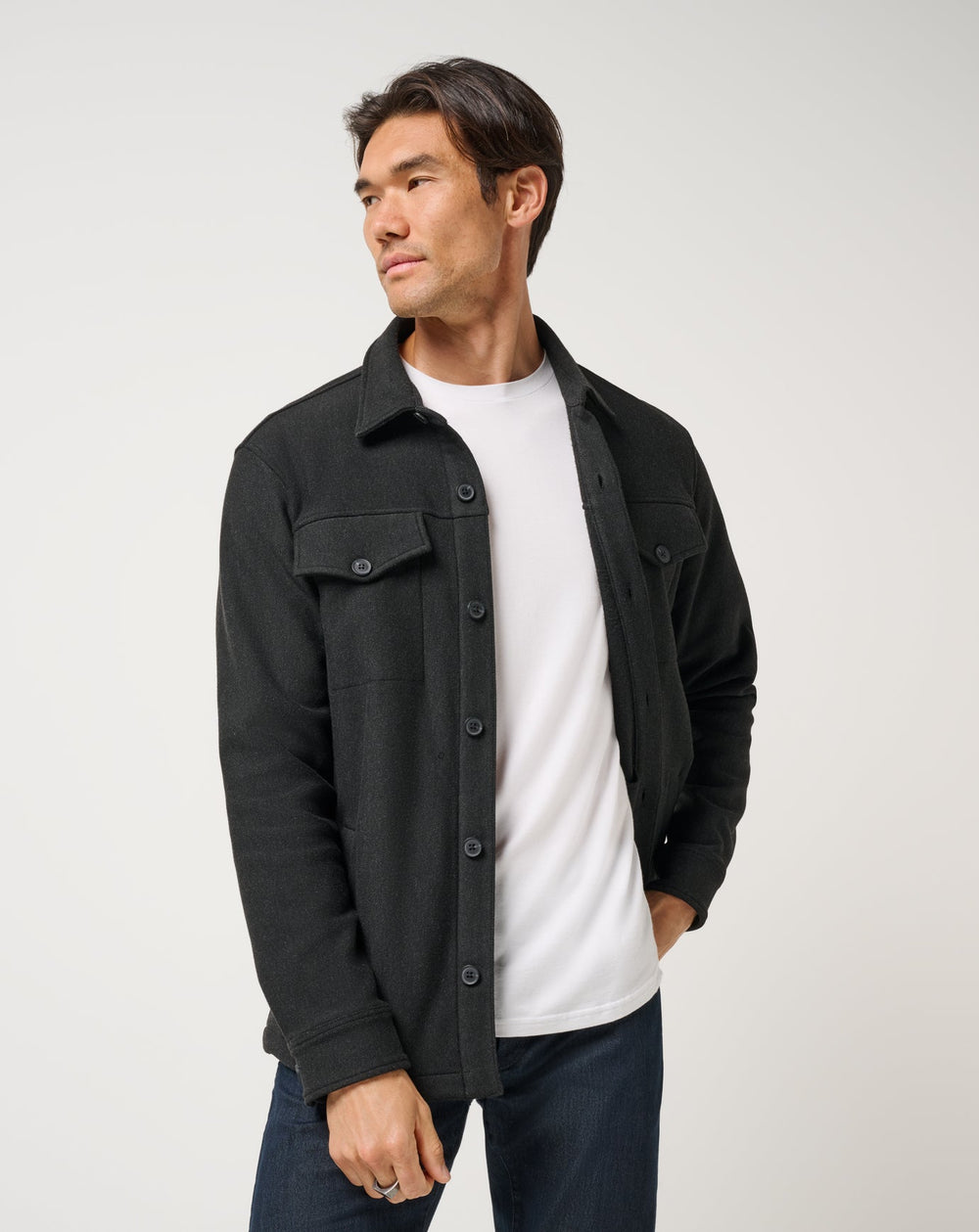 Black Travis Mathew Are We There Yet Shirt Jacket