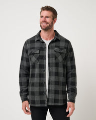 Black/Grey Travis Mathew Return Flight Shirt Jacket