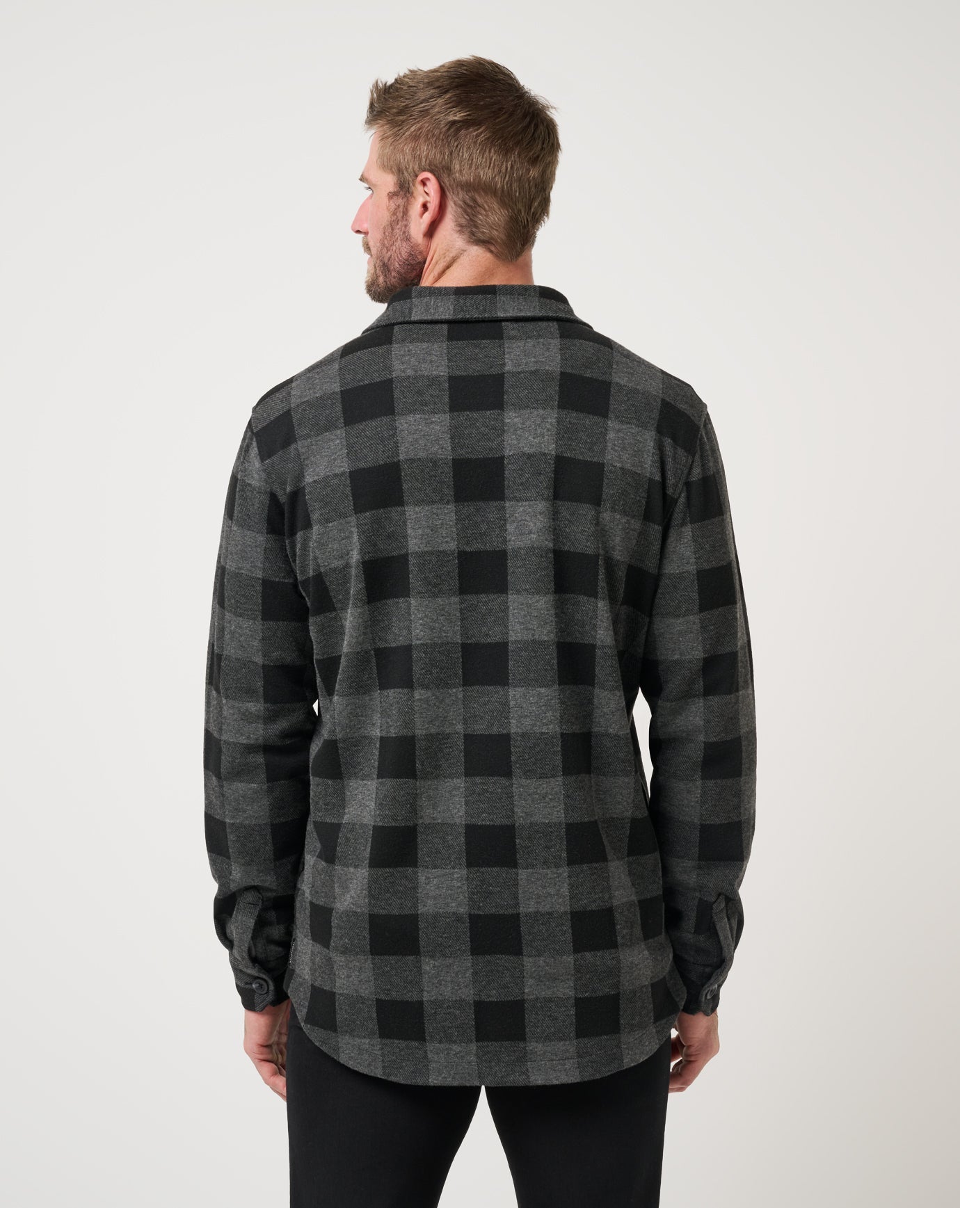 Black/Grey Travis Mathew Return Flight Shirt Jacket