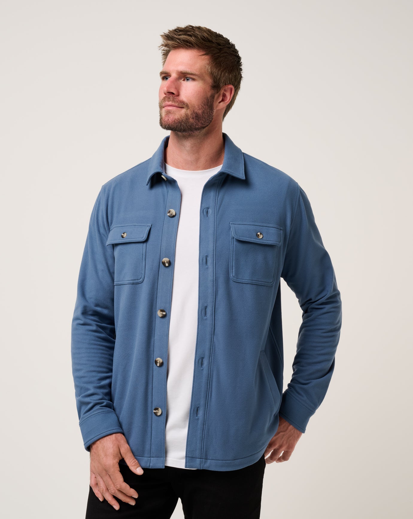 Bering Sea Travis Mathew Peak Fleece Shirt Jacket