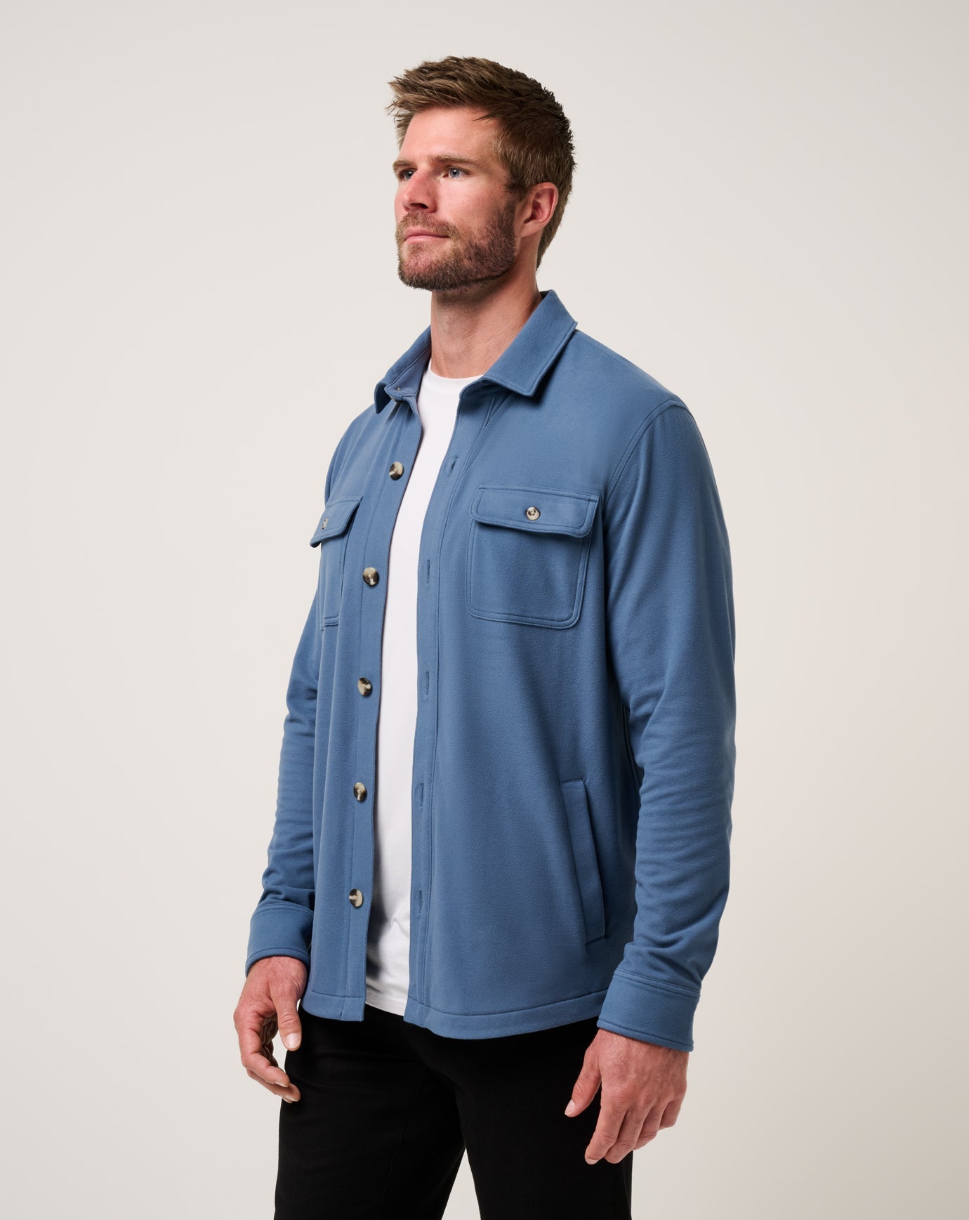Bering Sea Travis Mathew Peak Fleece Shirt Jacket
