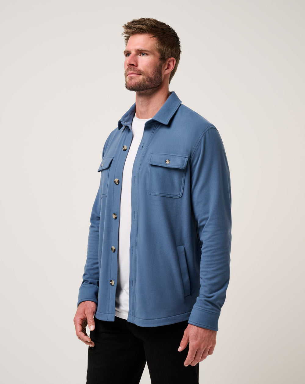 Bering Sea Travis Mathew Peak Fleece Shirt Jacket