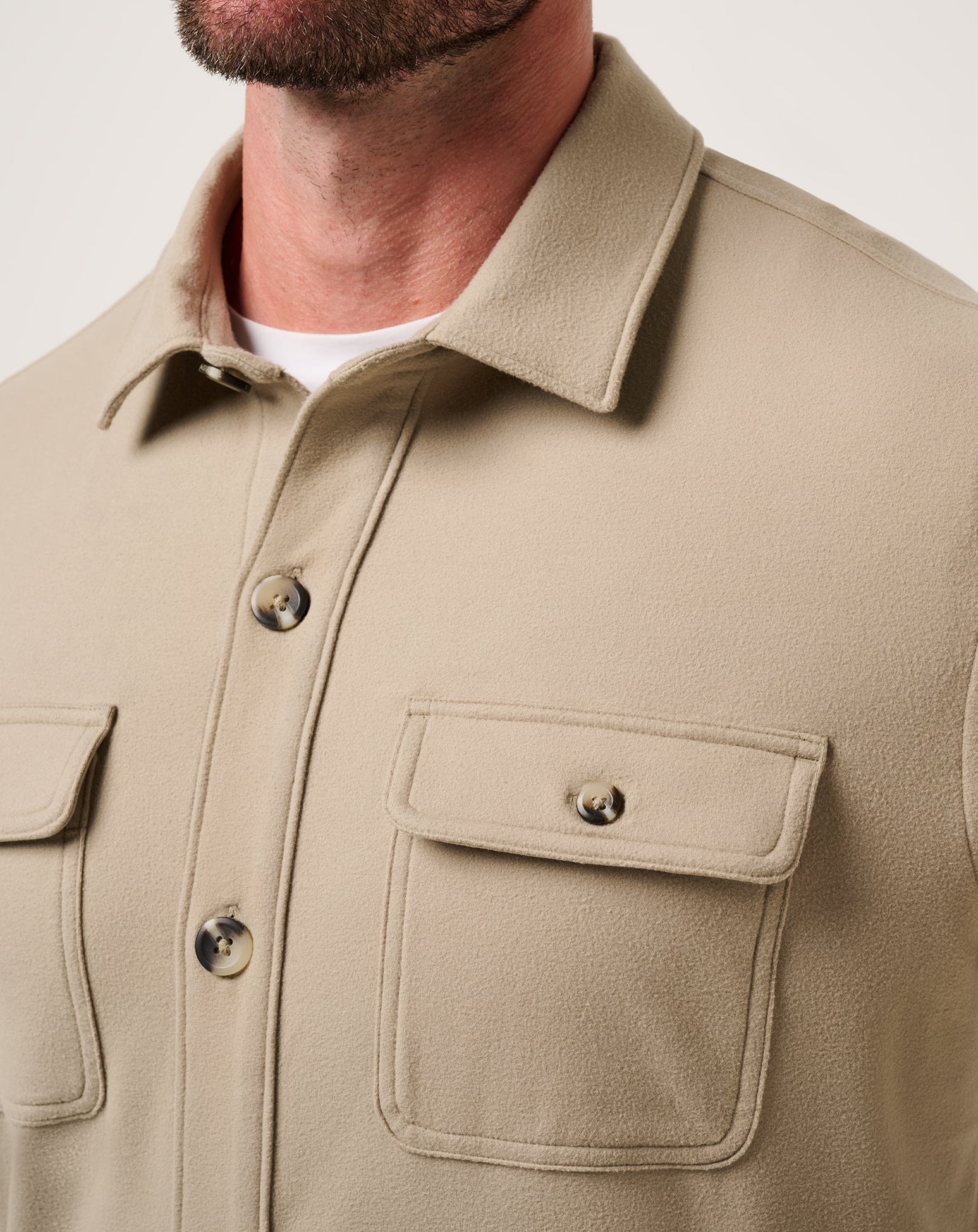 Weathered Teak Travis Mathew Peak Fleece Shirt Jacket