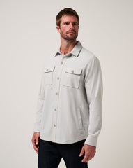 Heather Light Grey Travis Mathew Wanna Bet Shirt Jacket