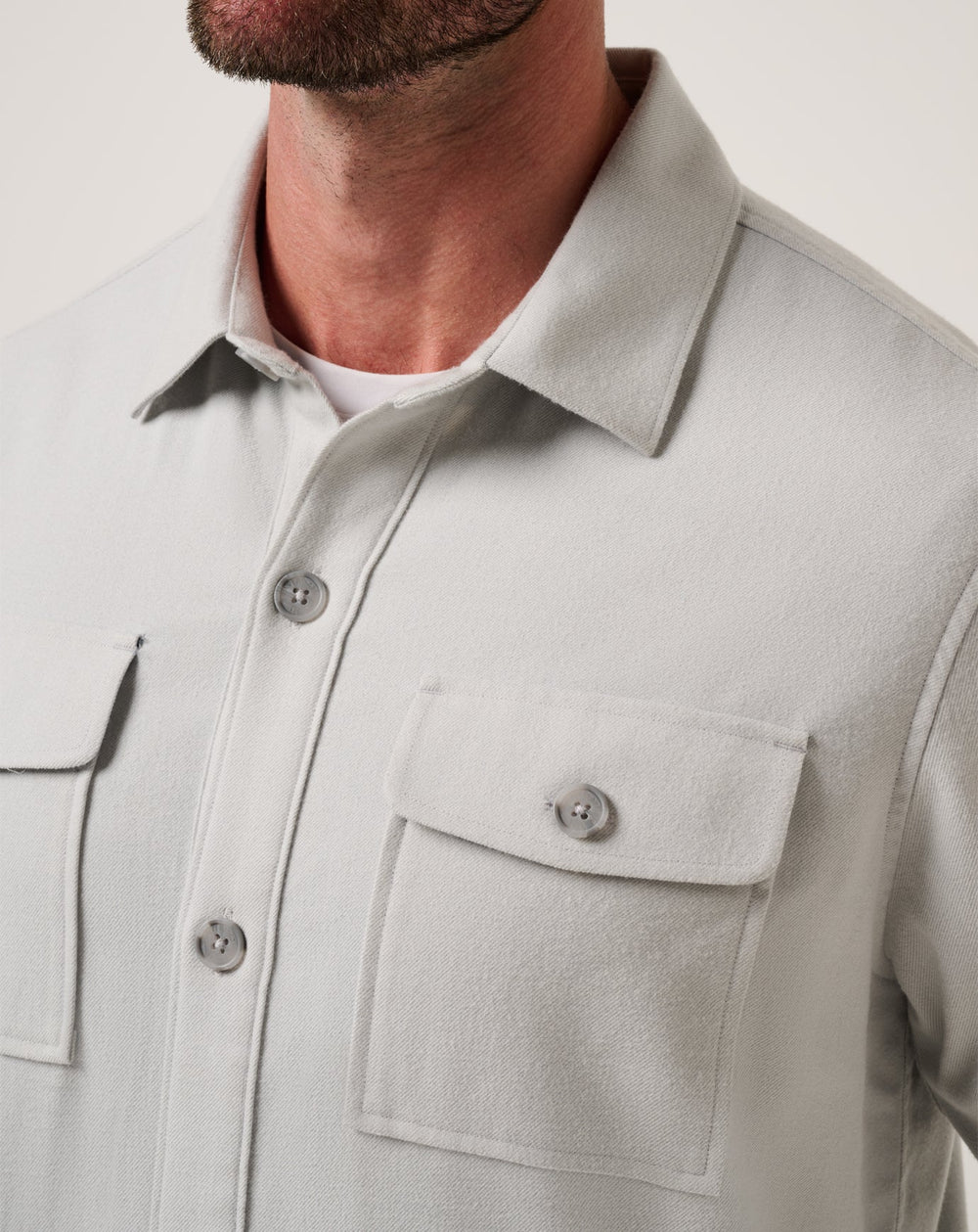 Heather Light Grey Travis Mathew Wanna Bet Shirt Jacket