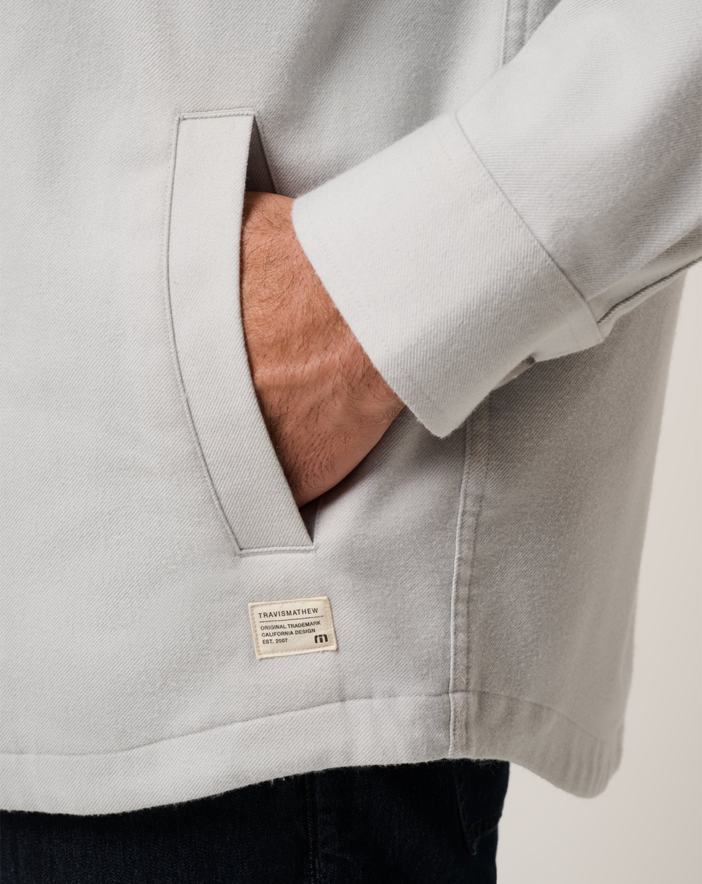 Heather Light Grey Travis Mathew Wanna Bet Shirt Jacket