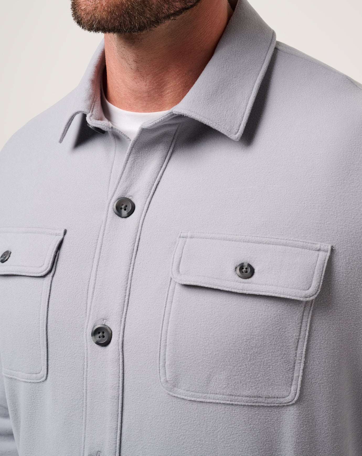 Sleet Travis Mathew Peak Fleece Shirt Jacket