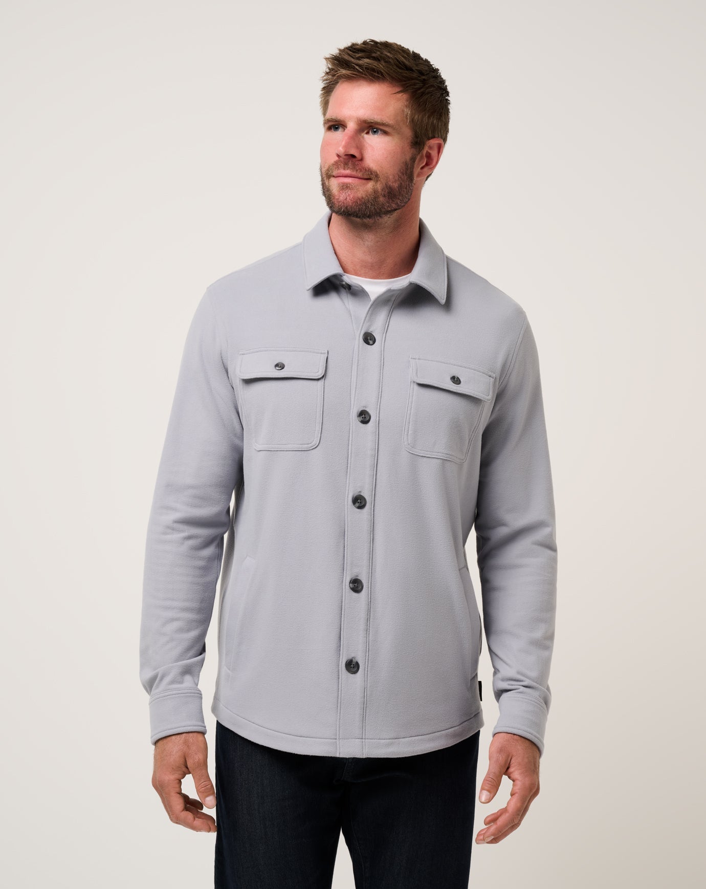 Sleet Travis Mathew Peak Fleece Shirt Jacket