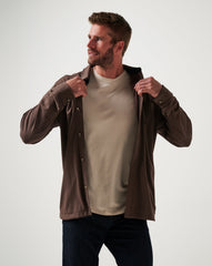 Chocolate Travis Mathew Cloud Shirt Jacket