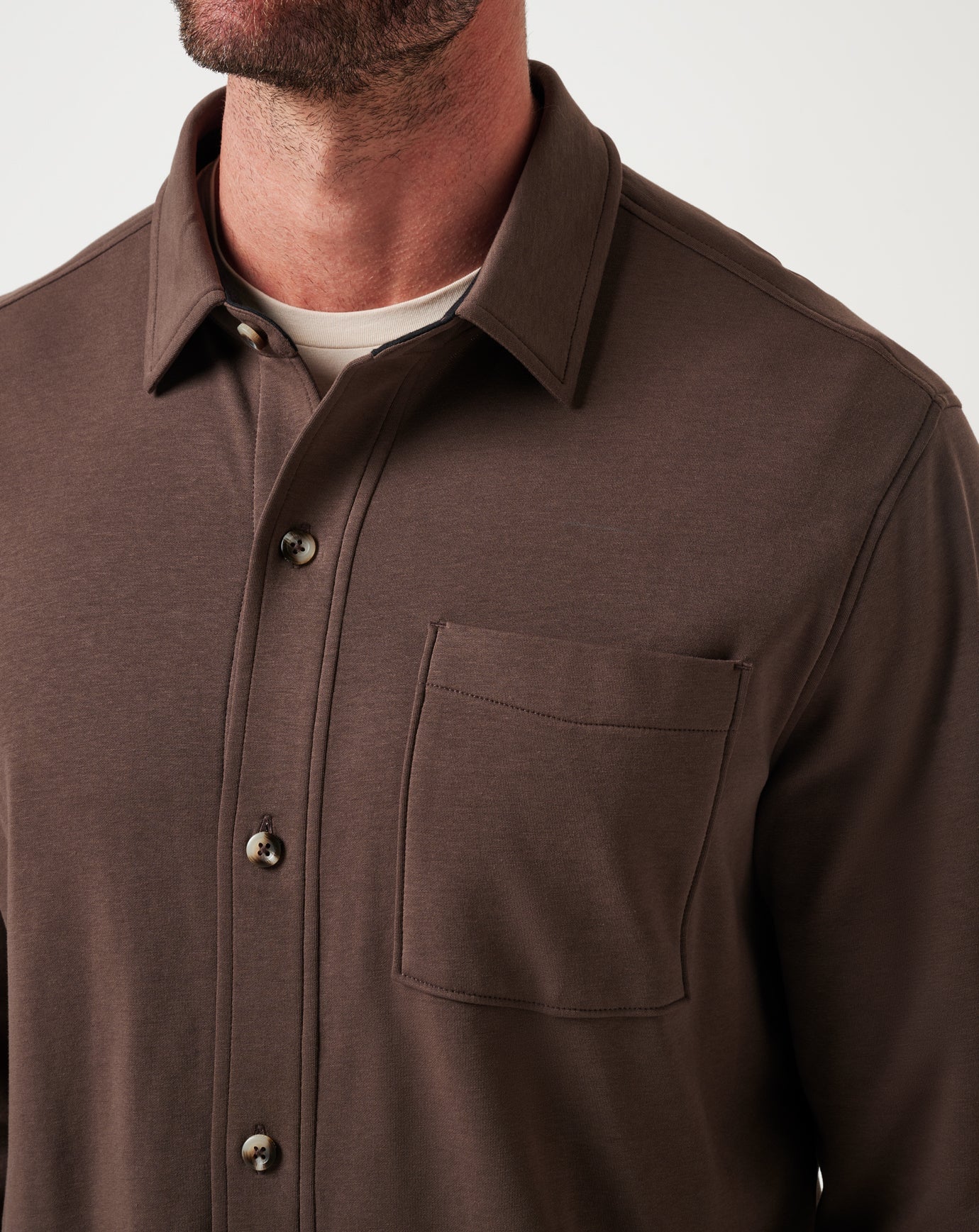 Chocolate Travis Mathew Cloud Shirt Jacket