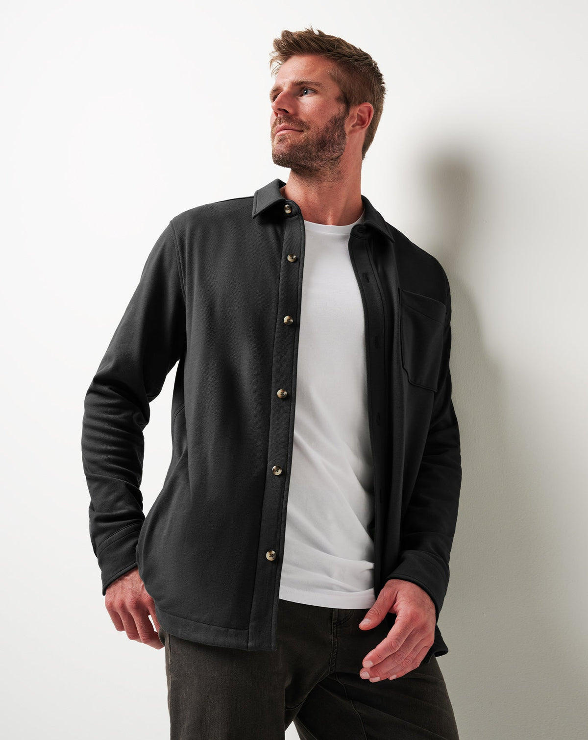 Black Travis Mathew Cloud Shirt Jacket