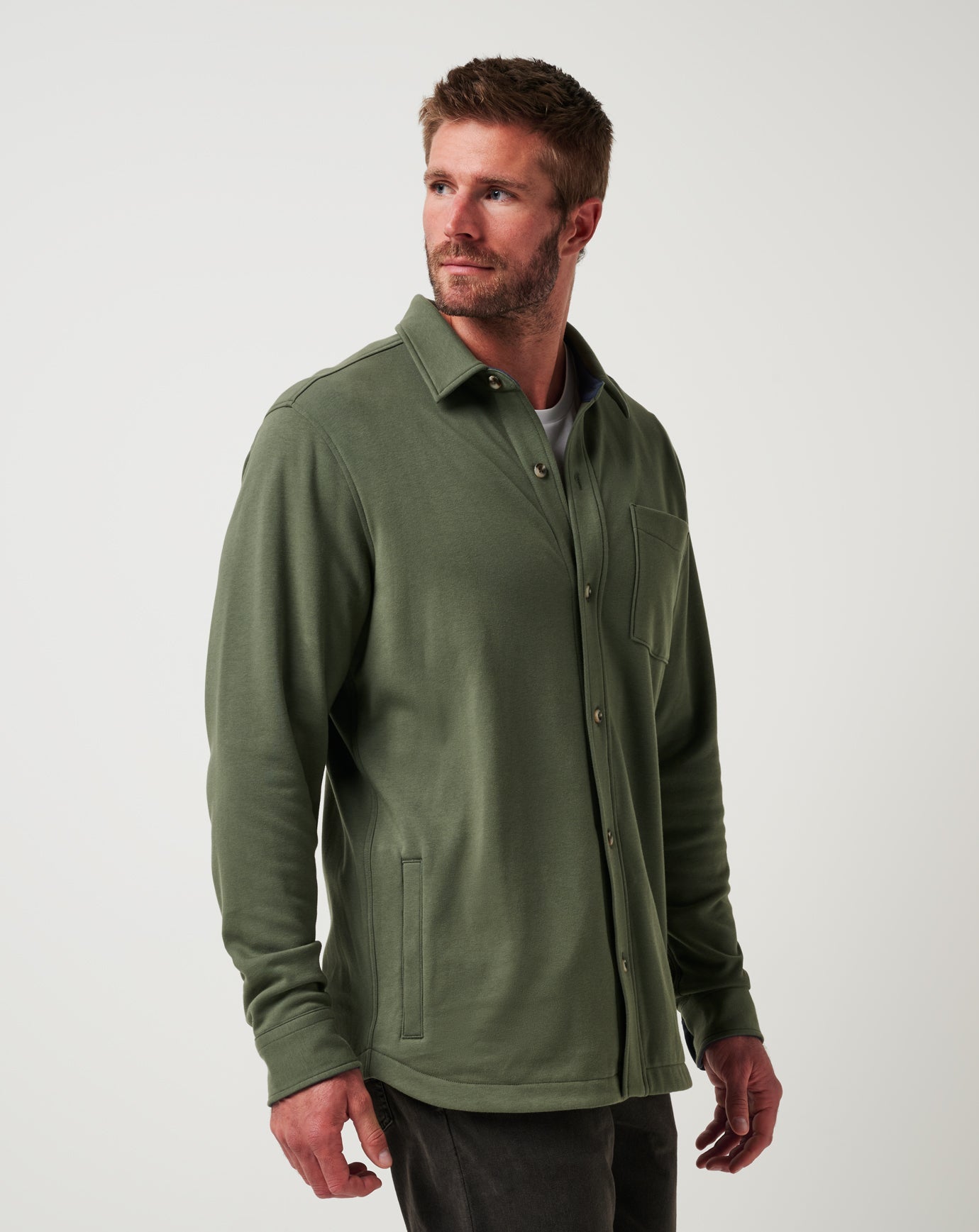 Dark Olive Travis Mathew Cloud Shirt Jacket