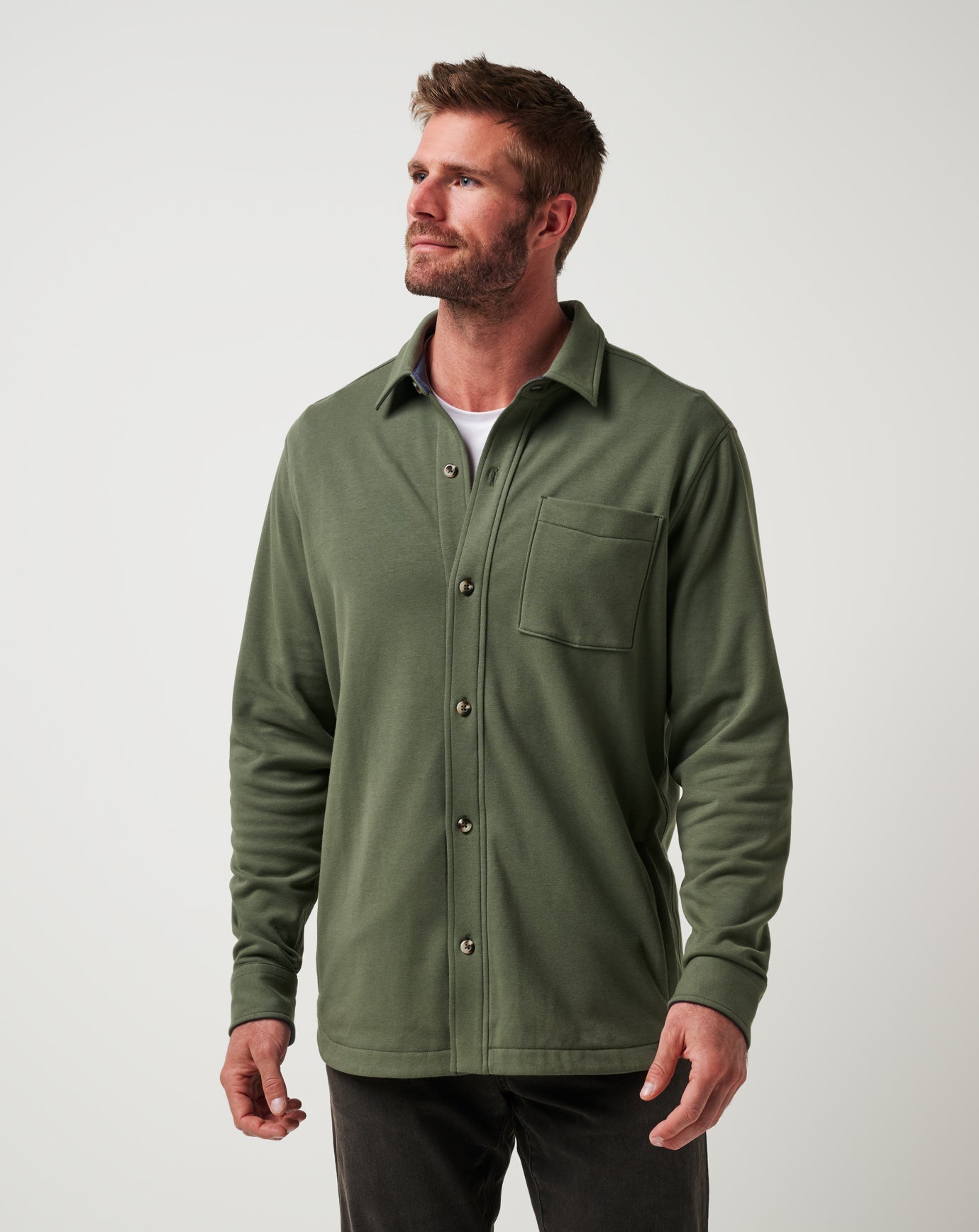 Dark Olive Travis Mathew Cloud Shirt Jacket